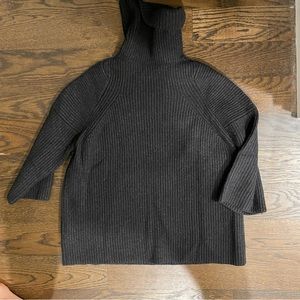 All Saints ribbed charcoal grey turtleneck